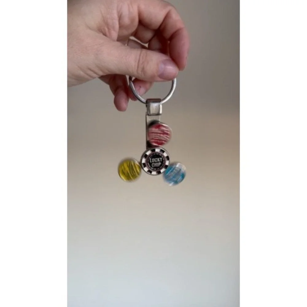 Las Vegas‎ Nevada Keychain Lucky Chip Fidget Spinner Vegas Fun Retro